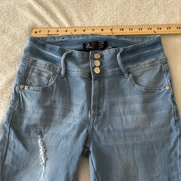 Always Friday Women’s Light Blue Ankle Jeans Size 11 - Picture 9 of 14